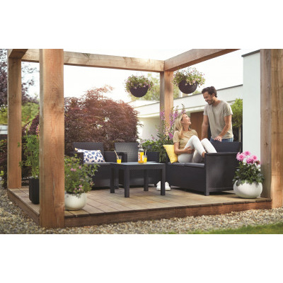 Keter zahradní set Elodie 2 grafit s klasickým stolem